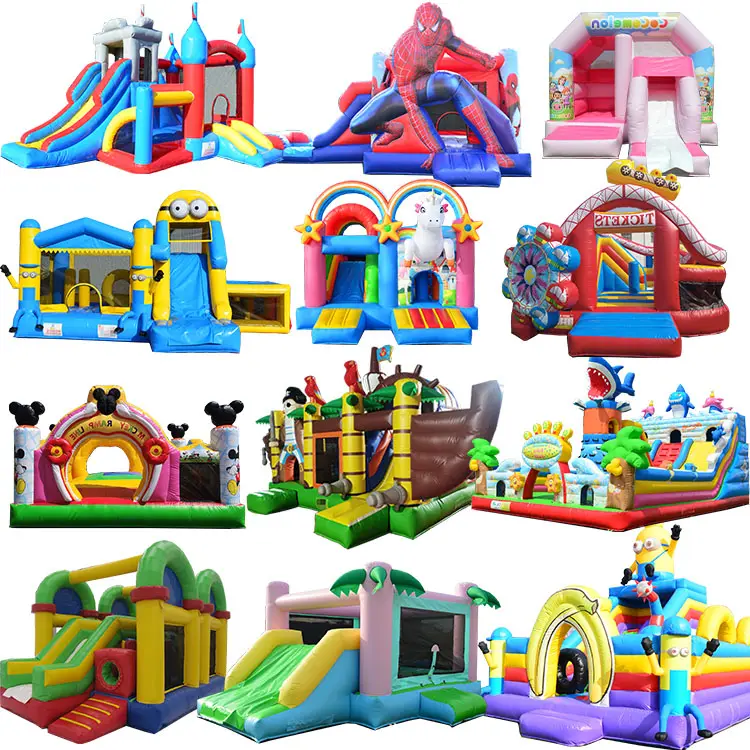 Mini Bounce House Combo Bouncer Jumper Bouncy Desain Baru Tiup Melompat Bounce Bouncing Kastil untuk Anak-anak