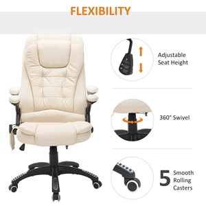 <strong>UK</strong> Best Seller Beige High Density Foam Seat Tilt Locking Ergonomic Gaming 360 Swivel Executive <strong>Office</strong> <strong>Chair</strong> with Flip-Up Armrest - Product Image 4