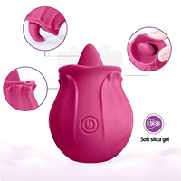 Großhandel Günstiger Rosen-Zungen-Vibrator G-Punkt-Stimulation Silikon Weiblicher Sex-Vibrator Männlicher Anal-Vibrator
