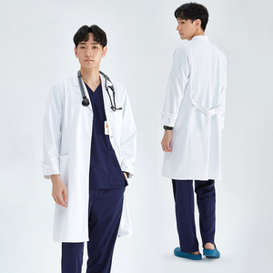Blouse de travail soyeuse pour hôpital, uniforme sanitaire, blouse blanche de médecin, vêtements de travail durables pour dentiste, blouse de laboratoire de chimie pour hommes - Product Image 2