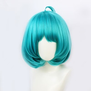 Peluca de Cabello Corto sin Pegamento CAI Wenji King Glory Cos de 12 Pulgadas, Ondulado Liso Sedoso, Línea de Cabello Natural, Fibra de Alta Temperatura, 120% de Densidad - Product Image 4