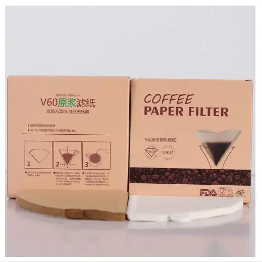 Moldura de cone de madeira para café feito à mão, papel de filtro acrílico à prova de poeira, V02