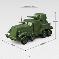 NUEVO BA-10 Bloques de Construcción de Vehículo Blindado, 40 Piezas, Juguete de Construcción Militar de Plástico para Niños