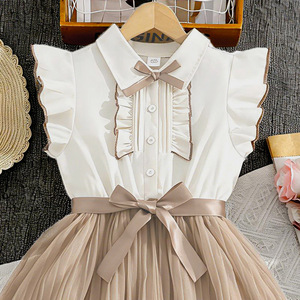 Girl Summer <strong>Dress</strong> 2026 White <strong>Pink</strong> Patchwork Tulle Flutter <strong>Dress</strong> <strong>for</strong> Big Girl Mixed Colors - Product Image 6