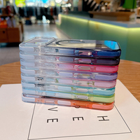 Coque de téléphone transparente dégradée pour iPhone 18 17 Pro Max, coque de téléphone magnétique en acrylique de luxe pour iPhone 12 13 14 15 16 17