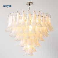 Lustre en verre rétro de luxe français pour salon, chambre, villa, escalier, salle à manger, style moderne nordique Murano, luminaire suspendu