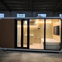 Maison capsule préfabriquée portable, imperméable et coupe-vent, type Apple Cabin, pour le glamping