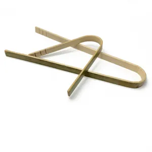 Disposable Small Wooden Toaster Tongs - Mini Bamboo Tongs For Convenient Party Cooking And Buffet Serving