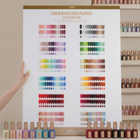 Professionnel LADAI – Kit de vernis à ongles gel 160 couleurs, sans HEMA ni TPO, gel UV avec nuancier, présentoir sur pied, fournitures pour salon de manucure