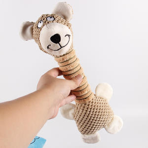 Perro único, cerdo, oso, juguete de perro de peluche en forma de Animal, cuello largo, Limpieza de dientes de Mascota, juguete duradero para masticar perros, juguete chirriante - Product Image 5