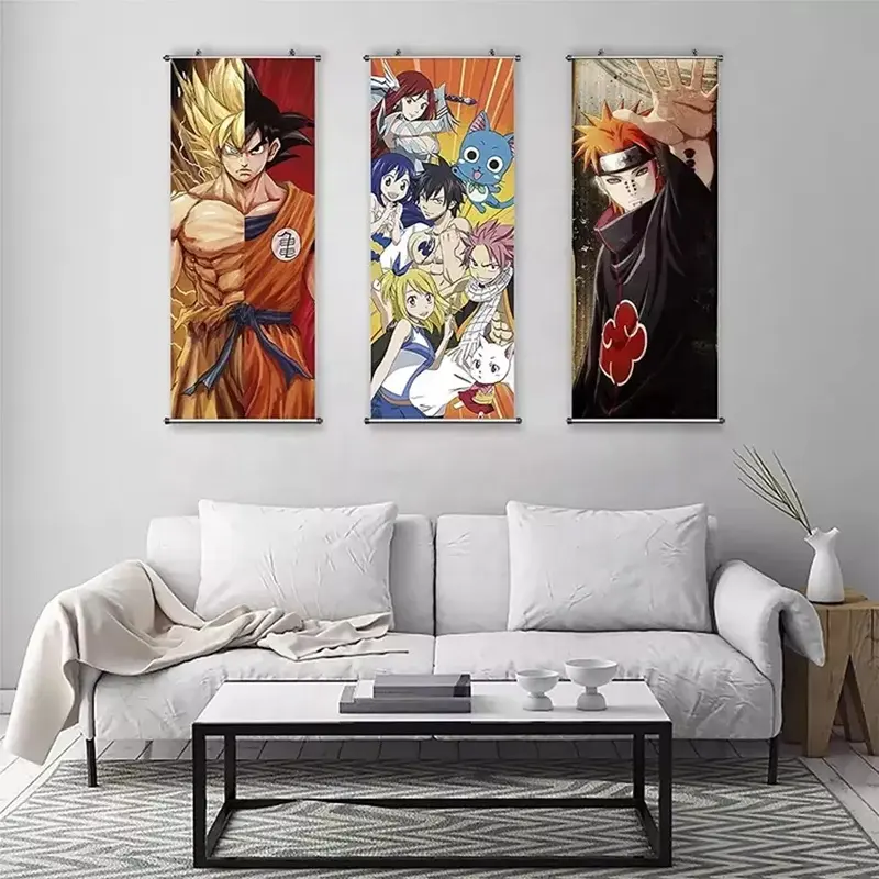 Großhandels preis Langlebige Wandro llen Anime Cartoon Poster Design Anime Scroll Poster