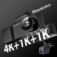 Caméra embarquée V67 triple enregistrement 3 canaux 4K, caméra avant 1080P, caméra arrière, écran IPS 3.0, GPS intégré, ADAS, WiFi 5.8GHz, capteur G 3 axes