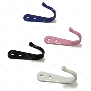 Hiện đại đơn giản treo tường treo màu Móc áo kim loại tráng nhiệm vụ nặng nề mang áo và nắp móc đơn - Product Image 3