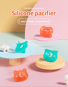 Sans BPA nouveau-né écologique Silicone nouveau-né apaisant en <span class=keywords><strong>peluche</strong></span> sucette bébé sucette Silicone bébé sucette - Product Image 2