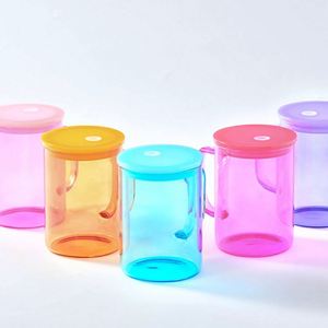 Ensemble de verres personnalisés en gros : Tasses réutilisables pour lait, milkshake, jus, cappuccino et mugs à café en verre - Product Image 1