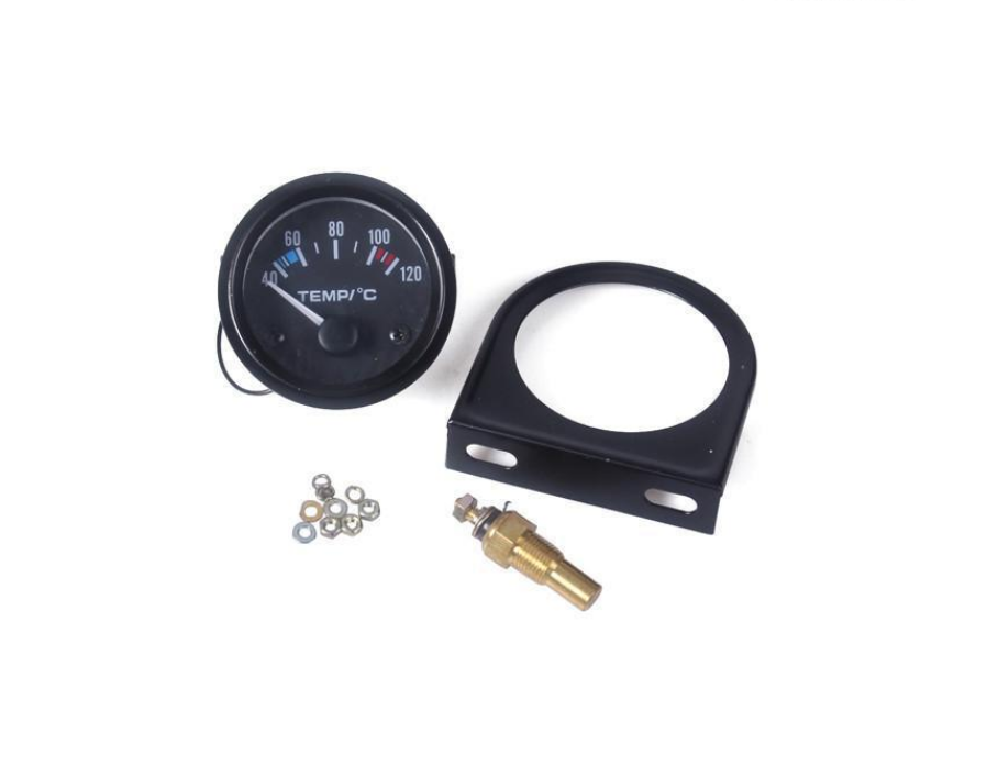 Auto Gauge 2 "52Mm Water Temp Gauge 40 ~ 120 Celsius Temperatuur Voertuig Meter Zwart 12V