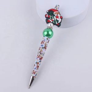 Mới đến phim hoạt hình ĐÍNH CƯỜM bút bi Cây giáng sinh <span class=keywords><strong>Santa</strong></span> Claus giáng sinh người tuyết đầy màu sắc nhựa đính cườm bút - Product Image 5