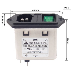 Mini-versione di alimentazione modulo di ingresso IEC 320 C14 EMI Filtro rocker Switch Fuse Holder 4.8 - Product Image 2