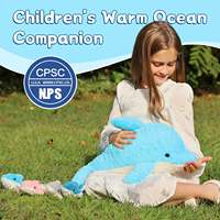 Zachte oceaandieren dolfijn knuffels, oceaan knuffels, blauwe knuffels, knuffeldieren voor kinderen en zeedieren