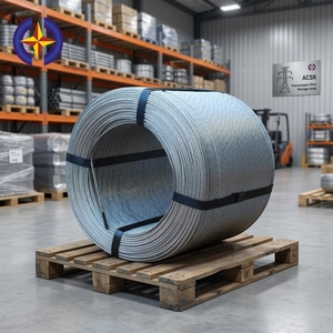 Hochwertiges 7/19 Hochkohlenstoffstahl Verzinktes Drahtseil/Abspannseil/Litze mit Freischnitt-Funktion - Product Image 1