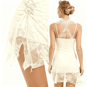 Costume de performance ivoire contemporain pour femme pour la scène lyrique de ballet et la salle de bal - Product Image 3