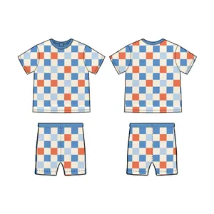 Thứ 4 của July tùy chỉnh in kỹ thuật số trẻ em Toddler bé Quần áo bộ mỹ cờ tùy chỉnh cô gái chàng trai quần áo trang phục nhà sản xuất
