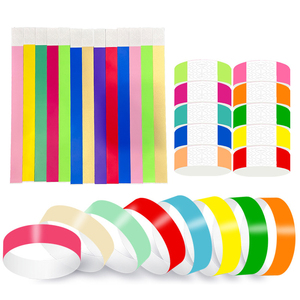 Promotional Event & Party Supplies Plain No Logo Various Colors Blank Tyvek Wristband Paper Tickets Bracelets
