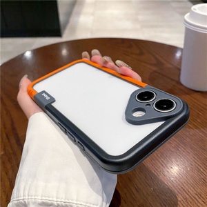 Funda Protectora para Teléfono Celular con Marco de Color en Contraste, Carcasa de Silicona Suave para iPhone 11 12 13 14 15 16 Pro Max - Product Image 4