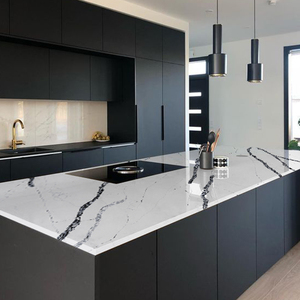 TMZ pierre ODM/OEM 5083 Calacatta Vera haut niveau artificiel Quartz dalle style moderne personnalisé pour comptoir de cuisine - Product Image 5