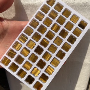 Dong Shi <b>Gems</b> High Quality Factory Price Loose Tiger's Eye <b>Stone</b> Four Leaf Clover <b>Stone</b> - Product Image 1