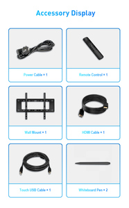 Tableau blanc <span class=keywords><strong>interactif</strong></span> 4K UHD de 55 pouces, écran tactile intelligent à 40 points, écran plat <span class=keywords><strong>interactif</strong></span>, Android 14 pour le bureau - Product Image 5