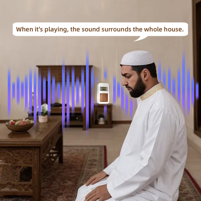 Sq-669 Islamic Lamp Smart Plug Night Light Quran Player APP Control Wireless Wall Plug BT Quran Speaker