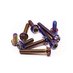 Vis hexagonales creuses M6 multicolores en titane pour modification de moto, fourniture directe usine - Product Image 3