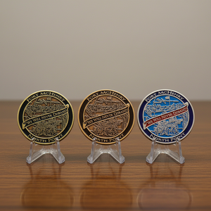 Monedas de Oro Antiguas de Metal Personalizadas de Doble Cara, Recuerdo Tradicional de Feng Shui con Caja de Terciopelo Negro - Product Image 1