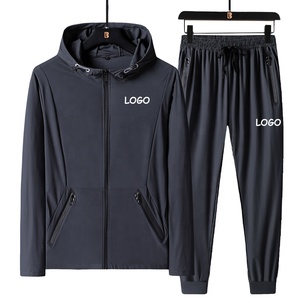 Tuta da Ginnastica in Dropshipping da Uomo Completo Sportivo 2 Pezzi Taglie Forti Giacche da Uomo Tuta da Palestra Fitness - Product Image 1