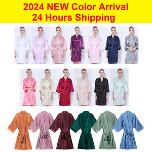 FUNG Expédition Rapide 3019 Personnalisé Satin De Soie Filles De Mariage Solide Demoiselle D'honneur Robes De Mariée - Product Image 2