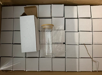 Pot de conservation en verre borosilicate avec couvercles en bambou, récipient de stockage alimentaire hermétique pour la maison et la cuisine, prix d'usine