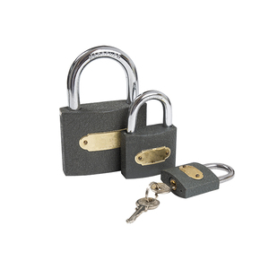 Cadeado de segurança meia de alta qualidade, cadeado de segurança cinza pintado - Product Image 1