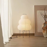 Lampe sur pied LED en papier de riz MIXING Creative Home Decoration, style japonais Akari, artisanale, design moderne, base E27, pour hôtel.