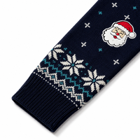 Pull en tricot doux et respirant pour homme, personnalisé ODM/OEM, avec motif flocon de neige, cœur et renne, idéal pour Noël, avec logo frontal