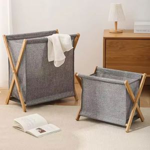 Collapsible Laundry <b>Basket</b> Foldable Bag <b>Storage</b> Organizer Clothes Laundry <b>Basket</b> Home Organization Synthetic Rattan - Product Image 1