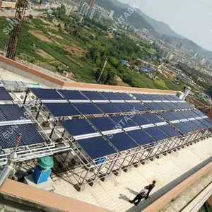 Suntask coletor solar de tubulação u para projeto de aquecimento de água quente