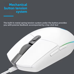 <span class=keywords><strong>Logitech</strong></span> G102 Doigt Optique 8000DPI Bureau Ordinateur Portable Pc Usb Filaire Rgb Rechargeable Ergonomique Ordinateur <span class=keywords><strong>Gamer</strong></span> Gaming Souris Silencieuse - Product Image 4