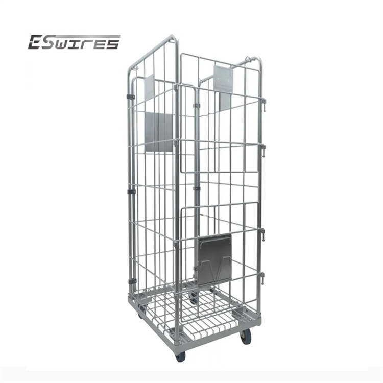 Commercial Rolling Hospital Hotel Transport Metal Storage Laundry Cart