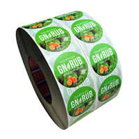 Personal isierte Fruchtsaft Produkt benutzer definierte runde Aufkleber Papier Vinyl Kleber wasserdichte Aufkleber Etikett Drucken Logo Aufkleber Rolle