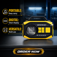 Démarreur sans fil 833S avec gonfleur numérique 8000 mA, pression de pointe 150 PSI, écran LCD, booster de batterie de voiture 8000 mAh, batterie externe