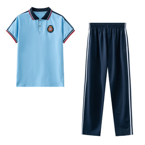 Uniforme Scolastica per Studenti delle Scuole Primarie e Secondarie, Completo Blu e Bianco Primaverile e Autunnale, Giacche per il Giorno dello Sport delle Scuole Medie - Product Image 5