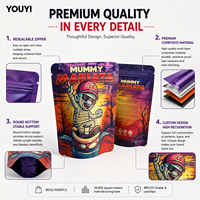 Sachets Doypack en plastique personnalisés 3,5g 7g 14g, anti-odeur, en Mylar, avec fermeture éclair refermable pour l'emballage de snacks, tabac et bonbons