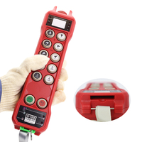 Télécommande industrielle universelle 10 boutons à vitesse unique pour grue à tour avec carte d'identification