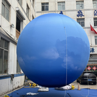 Grande boule gonflable bleue ciel clair pour décoration artistique, boule gonflable personnalisée pour festival, spectacle, affichage commercial